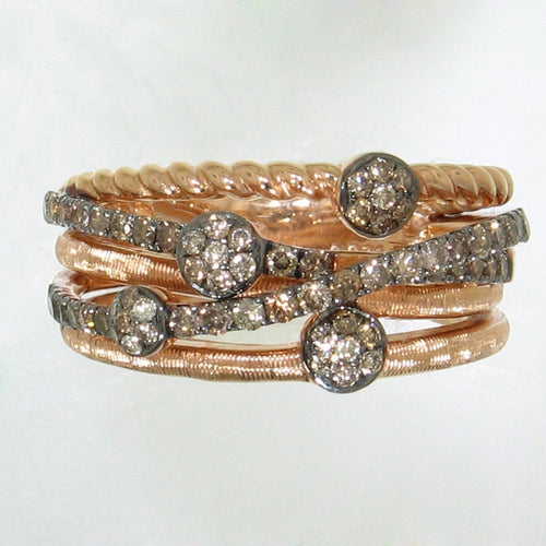 18k Rose Gold & Brown Diamond Ring - R1980-RG-BR-Paramount Gems-Renee Taylor Gallery
