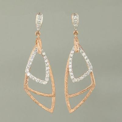 18k Rose Gold & Diamond Earrings - E0557-RG-Paramount-Renee Taylor Gallery