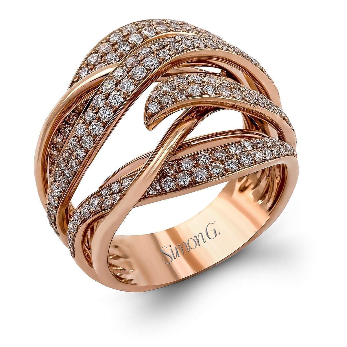 14K Gold 1.06 CT Diamond Clover Ring Cocktail Right Hand Open Fashion –  Sage Designs LA