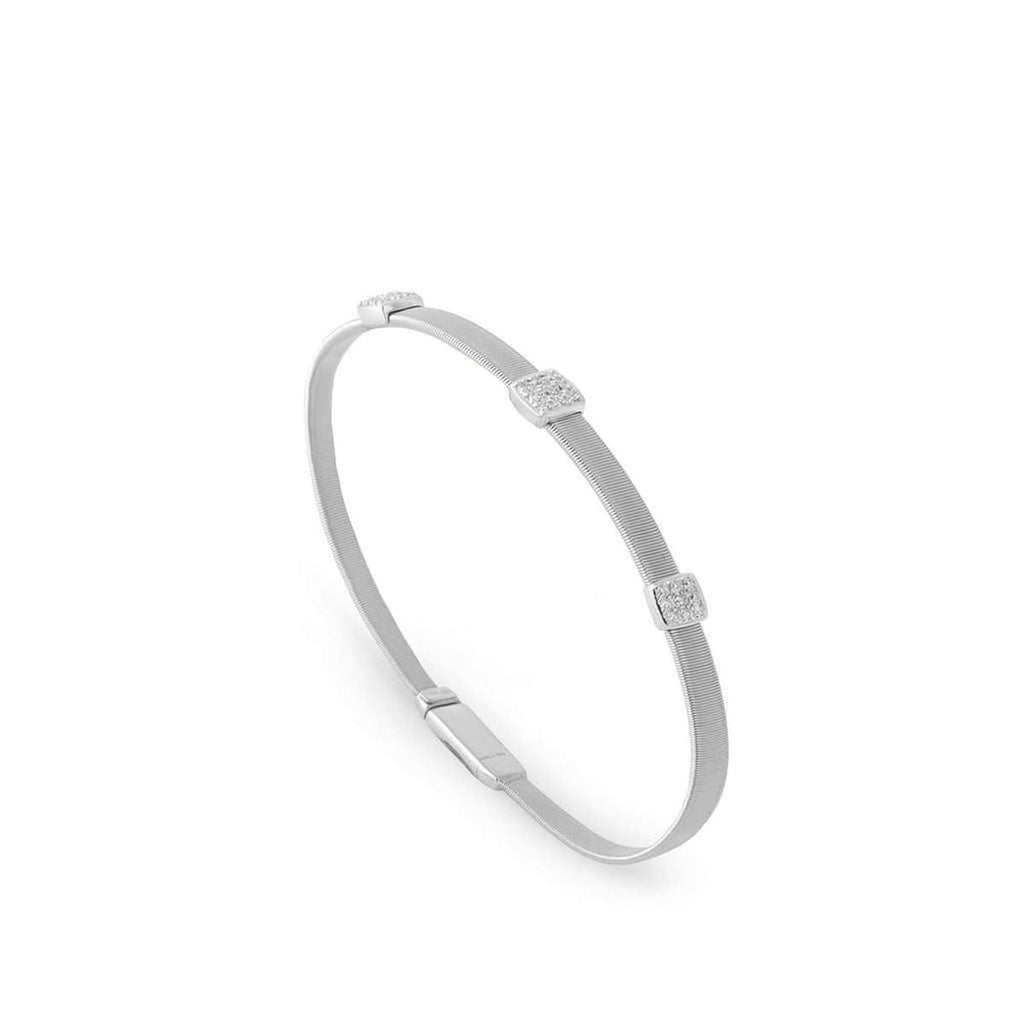 18K Masai Three Station Diamond Bracelet - BG731 B2 W-Marco Bicego-Renee Taylor Gallery