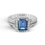 18K White Gold Aquamarine Ring - TR148-W-Simon G.-Renee Taylor Gallery