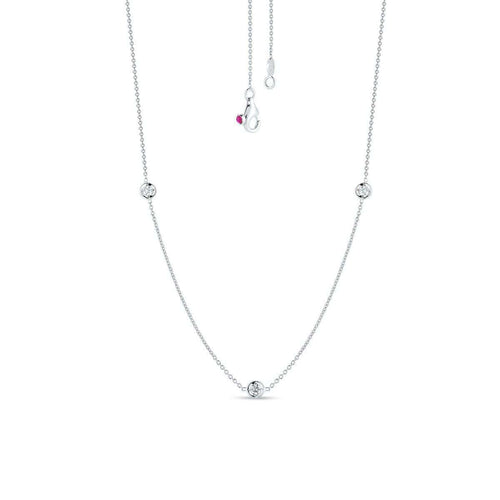 18k White Gold & Diamond Necklace - 001317AW18D0-Roberto Coin-Renee Taylor Gallery