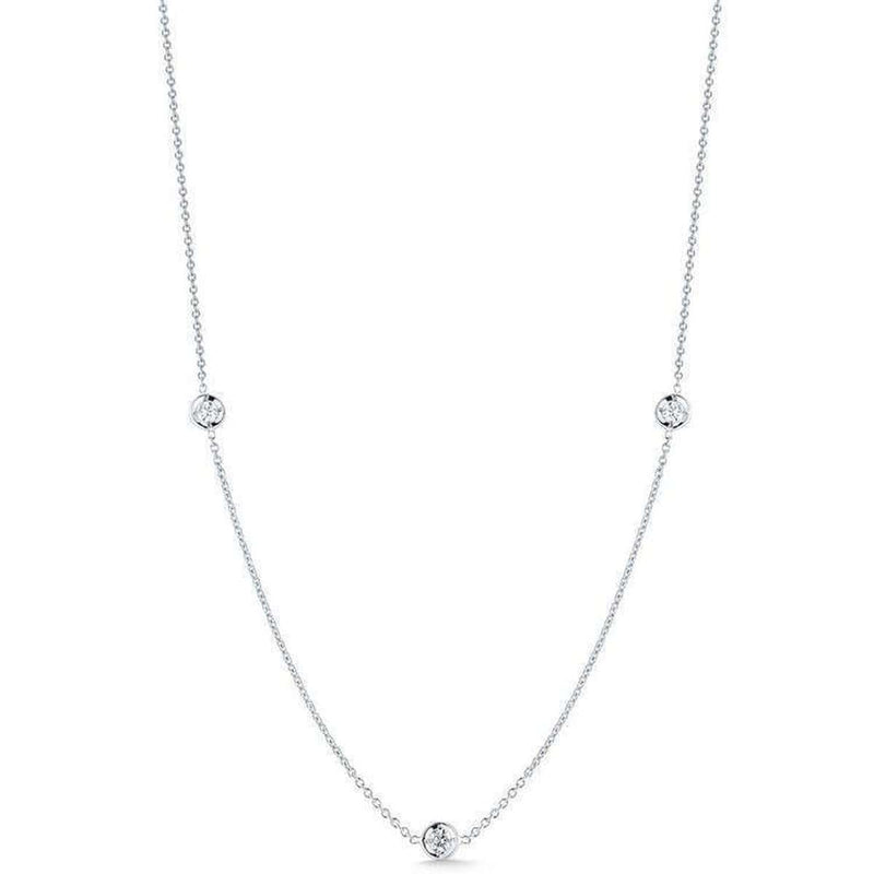 18k White Gold & Diamond Necklace - 001317AWCHD0 - Roberto Coin