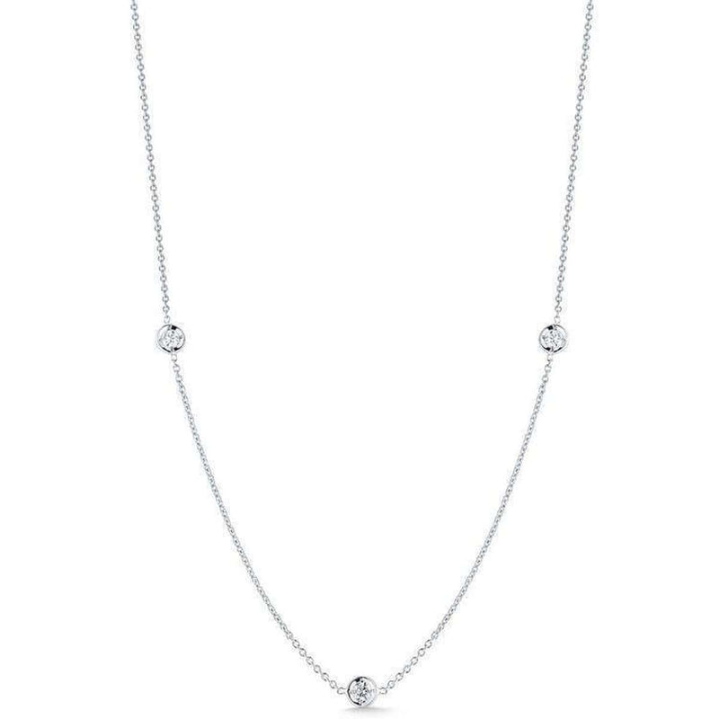 18k White Gold & Diamond Necklace - 001317AWCHD0-Roberto Coin-Renee Taylor Gallery