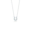 18k White Gold & Diamond Horseshoe Necklace - 001628AWCHX0-Roberto Coin-Renee Taylor Gallery