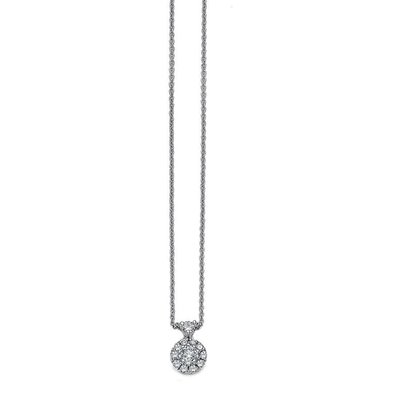 18k White Gold & Diamond Circle Necklace - 000182AWCHX0-Roberto Coin-Renee Taylor Gallery