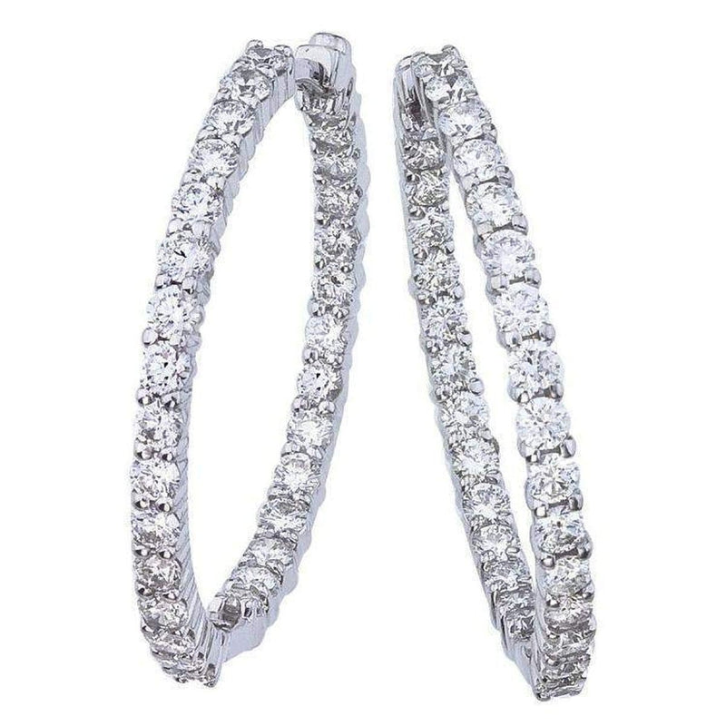 18k White Gold & Diamond Earrings - 001614AWERX0-Roberto Coin-Renee Taylor Gallery