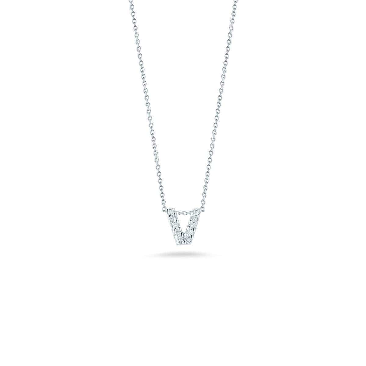 Roberto Coin Diamond Love Letter Pendant Necklace