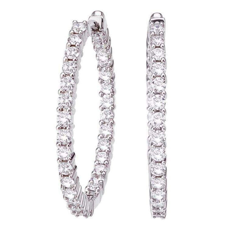 18k White Gold & Diamond Earrings - 001613AWERX0-Roberto Coin-Renee Taylor Gallery
