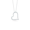 18k White Gold & Diamond Heart Necklace - 001443AWCHX0-Roberto Coin-Renee Taylor Gallery
