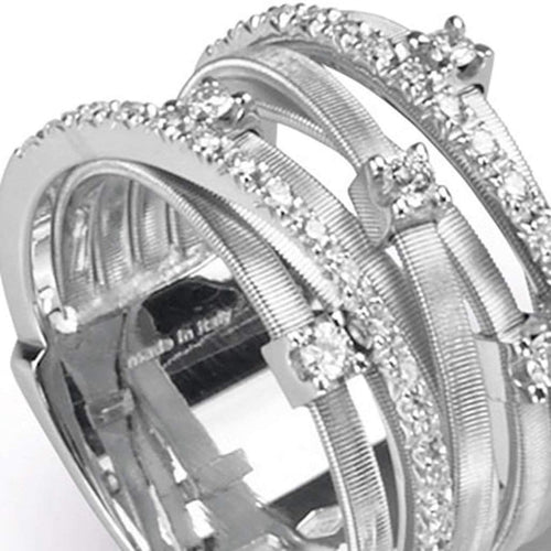 18K Goa 7 Row Diamond Ring - AG277 B2 W-Marco Bicego-Renee Taylor Gallery