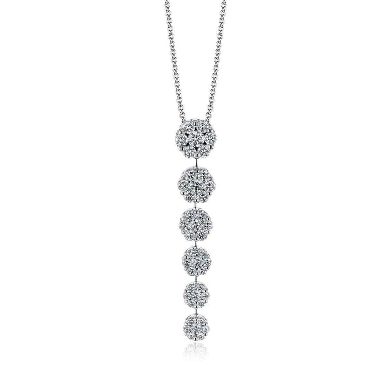 18K White Gold Round Diamonds Pendant - LP4522-W-Simon G.-Renee Taylor Gallery