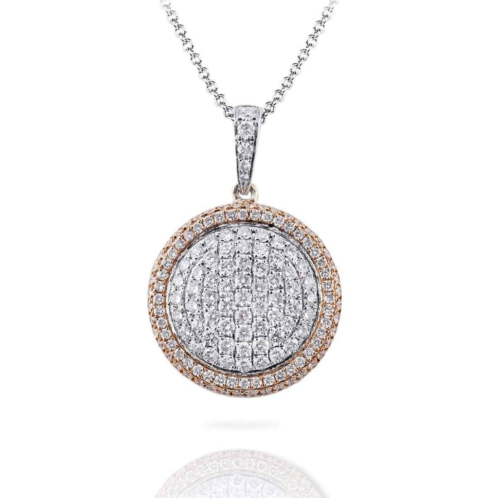 18K White & Rose Gold Bridal Disco Pendant - MP1579-WR-Simon G.-Renee Taylor Gallery