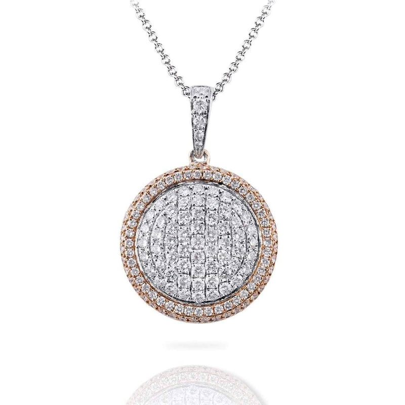 18K White & Rose Gold Bridal Disco Pendant - MP1579-WR-Simon G.-Renee Taylor Gallery