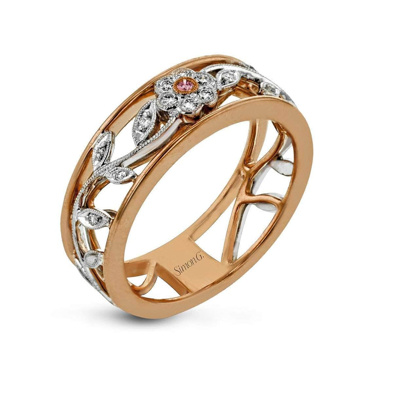 18k White & Rose Gold Delicate Ring - MR1000R-D-WR-Simon G.-Renee Taylor Gallery