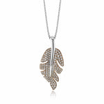 18k White & Rose Gold Diamond Pendant - MP2080-WR-Simon G.-Renee Taylor Gallery