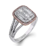 18K White & Rose Gold Round Diamonds Ring - MR2627-WR-Simon G.-Renee Taylor Gallery