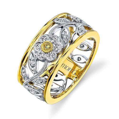 18k White & Yellow Gold Diamond Ring - MR1000-YW-Simon G.-Renee Taylor Gallery