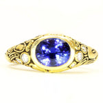 18K Blue Sapphire & Diamond Ring - R-54-Alex Sepkus-Renee Taylor Gallery