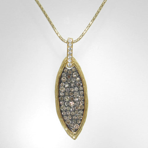 18k Yellow Gold & Brown Diamond Pendant - 297NC-YG-br-Paramount-Renee Taylor Gallery