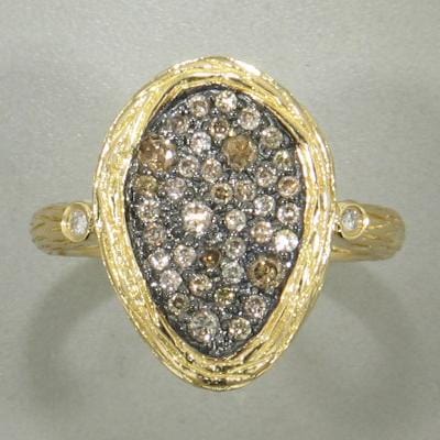18k Yellow Gold & Brown Diamond Ring - 508H-YG-br-Paramount-Renee Taylor Gallery