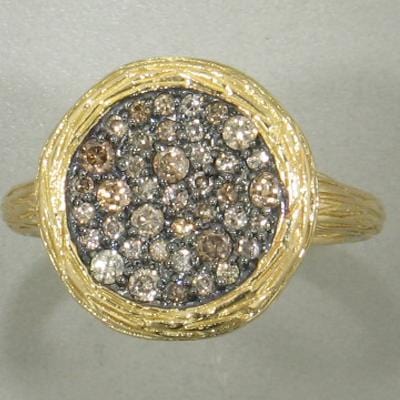 18k Yellow Gold & Brown Diamond Ring - 509H-YG-br-Paramount-Renee Taylor Gallery