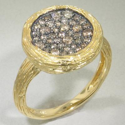 18k Yellow Gold & Brown Diamond Ring - 509H-YG-br-Paramount-Renee Taylor Gallery