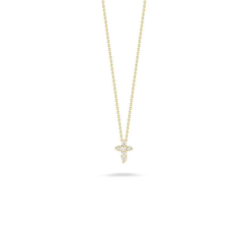 18k Yellow Gold & Diamond Cross Necklace - 001883AYCHX0-Roberto Coin-Renee Taylor Gallery