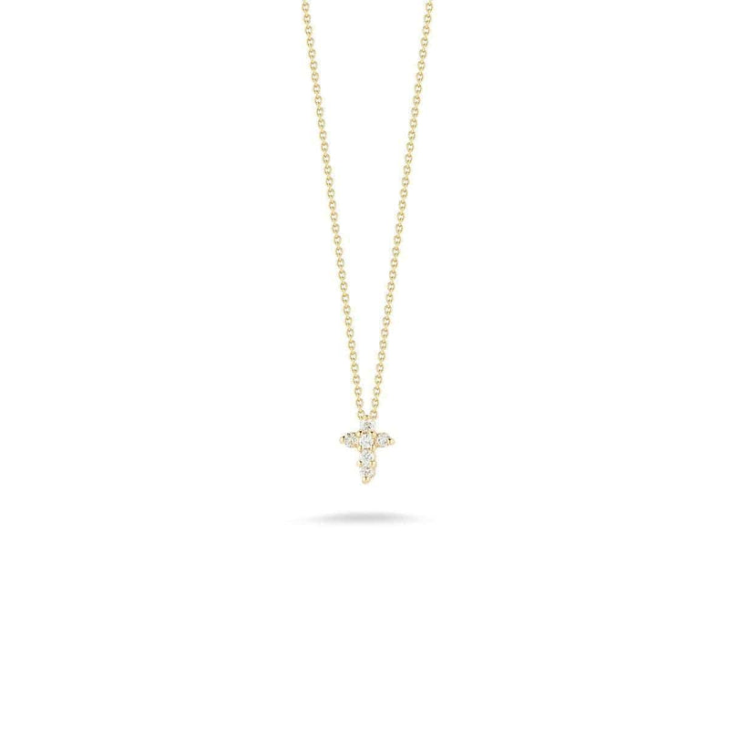 18k Yellow Gold & Diamond Cross Necklace - 001883AYCHX0-Roberto Coin-Renee Taylor Gallery