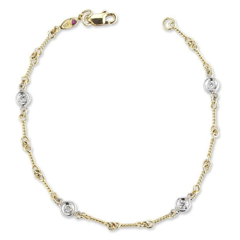 Princess Moissanite 18K Yellow Gold Tennis Bracelet:Jian London:18K Gold  Bracelets