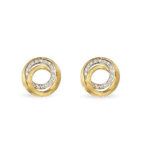 18K Jaipur Diamond Stud Earrings - OB1007 B YW-Marco Bicego-Renee Taylor Gallery