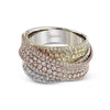18K Yellow, White & Rose Gold Band Ring - MR2684-WYR-Simon G.-Renee Taylor Gallery