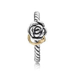 Rose & Heart 14K Gold & Sterling Silver Ring - 190860-Pandora-Renee Taylor Gallery