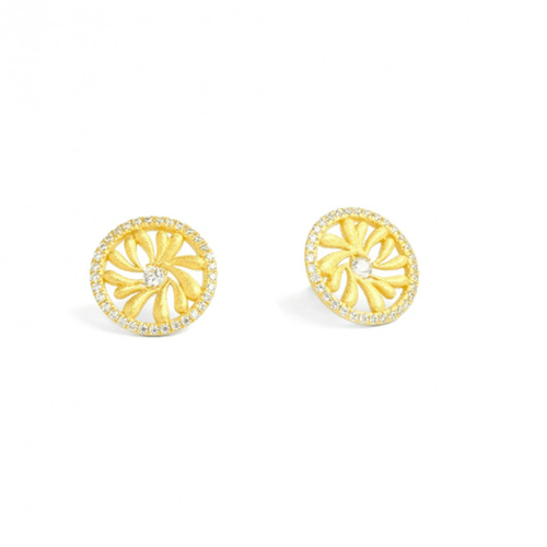 Aquarose Zirconia Stud Earrings - 19178156-Bernd Wolf-Renee Taylor Gallery