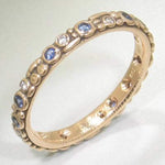 18K "Mini 62" Sapphire & Diamond Rose Gold Band - R-117RS-Alex Sepkus-Renee Taylor Gallery