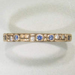18K "Mini 62" Sapphire & Diamond Rose Gold Band - R-117RS-Alex Sepkus-Renee Taylor Gallery