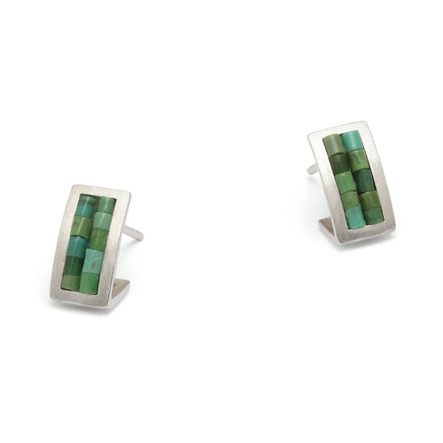 Stacy Green Turquoise Pin Earrings - 19620354-Bernd Wolf-Renee Taylor Gallery