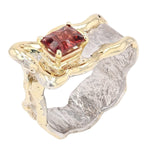 14K Gold & Crystalline Silver Garnet Ring - 19622-Shelli Kahl-Renee Taylor Gallery