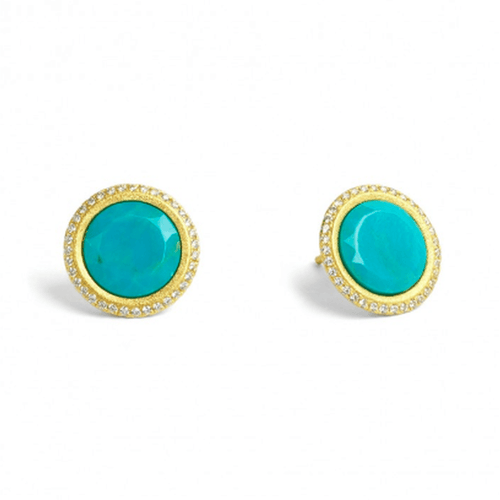 Tisanni Blue Turquoise Pin Earrings - 19804256-Bernd Wolf-Renee Taylor Gallery