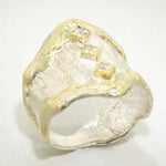 14K Gold & Crystalline Silver Diamond Ring - 19877-Shelli Kahl-Renee Taylor Gallery
