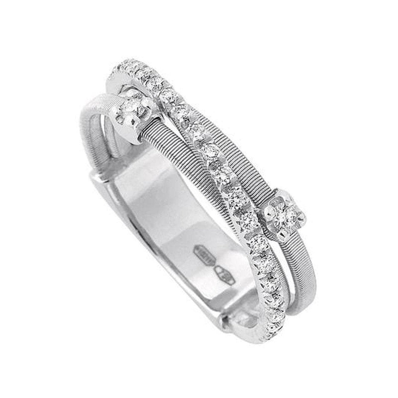 18K Goa 3 Row Diamond Ring - AG269 B2 W-Marco Bicego-Renee Taylor Gallery