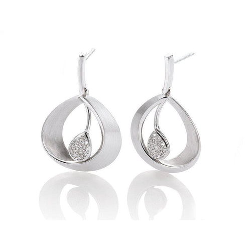 Sterling Silver Diamond Earrings - 11/03014-Breuning-Renee Taylor Gallery