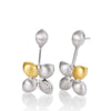 Yellow Gold Plated Sterling Silver Diamond Earrings - 11/03008-Breuning-Renee Taylor Gallery