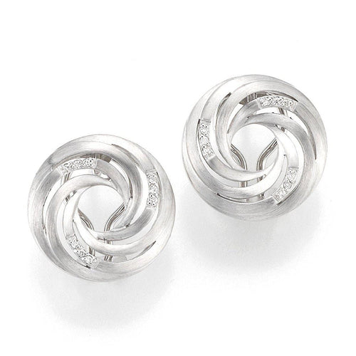 Sterling Silver Diamond Earrings - 01/83725-Breuning-Renee Taylor Gallery