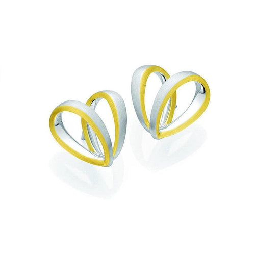 Yellow Gold Plated Sterling Silver Earrings - 04/03762-Breuning-Renee Taylor Gallery