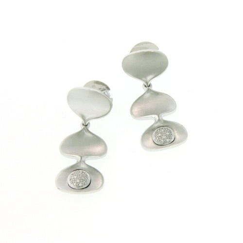 Sterling Silver Diamond Earrings - 11/03010-Breuning-Renee Taylor Gallery