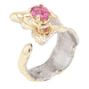 14K Gold & Crystalline Silver Pink Tourmaline Ring - 21944-Shelli Kahl-Renee Taylor Gallery