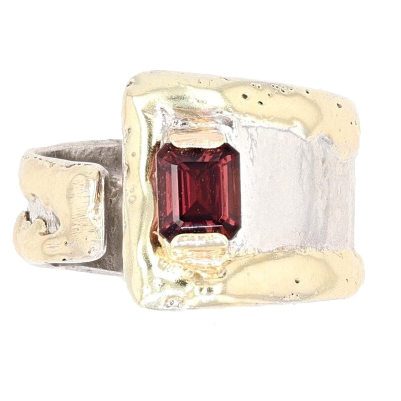 14K Gold & Crystalline Silver Pink Tourmaline Ring - 21947-Shelli Kahl-Renee Taylor Gallery