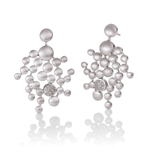 Sterling Silver Diamond Earrings - 11/03011-Breuning-Renee Taylor Gallery