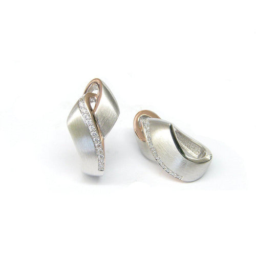 Sterling Silver White Sapphire Earrings - 06/84807-Breuning-Renee Taylor Gallery